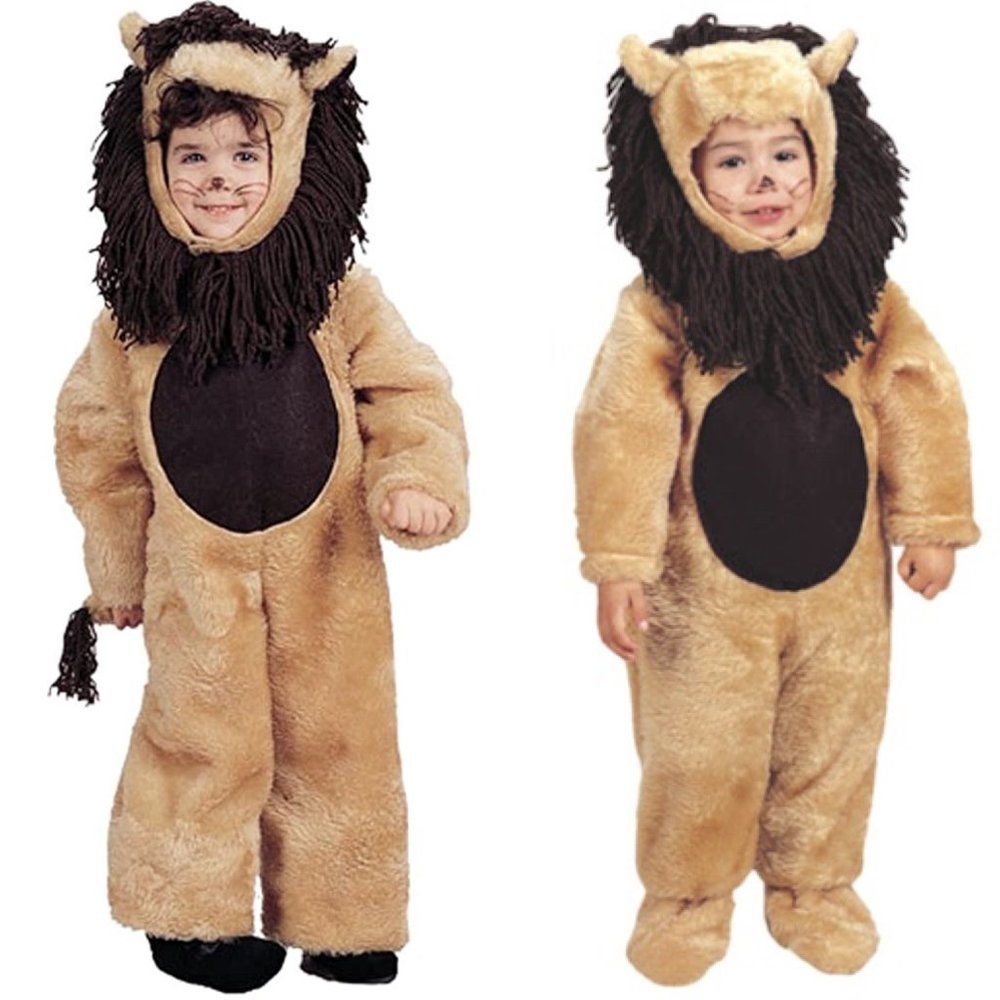 Charades Plush Lion Jumpsuit Costume with Full Mane Child Toddler 2-4 Years